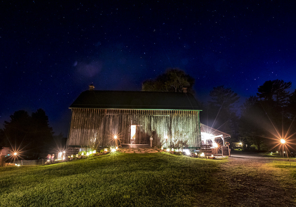 barn at night